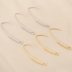 Fili per Ganci per Orecchini Placcati in Oro 18K Rame Con File di Diamanti in Zirconia Accessori per Gioielli Fai-Da-Te