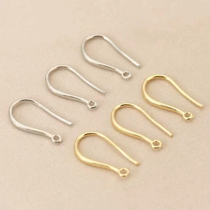 Ganchos para Pendientes de Cobre Chapado en Oro 18K para Creación de Joyas DIY Ganchos de Pescado para Pendientes Artesanales