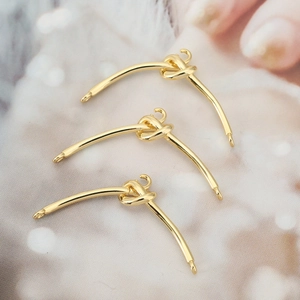 Connecteurs à nœuds en cuivre plaqué or 18K pour bijoux DIY et colliers minimalistes