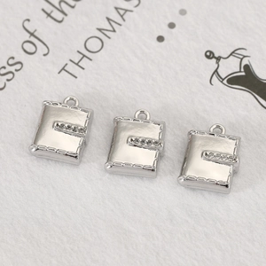 Driedelige set zilveren boekvormige hangers met 18k vergulding voor DIY-sieraden maken