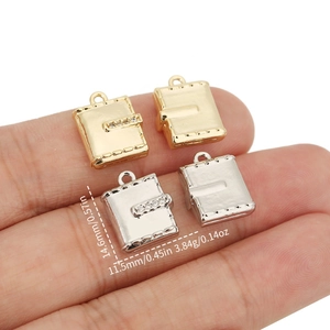 Boekvormige Koperen Hanger Met 18K Vergulding En Strass Accenten Voor DIY Ketting Armband Maken Sieraden Vrouwen