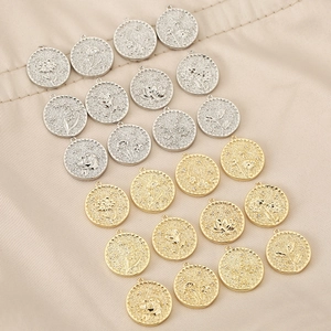 Chinese style 18K gold plated copper flower relief pendants in gold and silver set