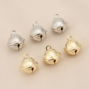 18K Gold Plated Copper Bell Pendant Charms For DIY Jewelry Making Bracelet Necklace Handcrafted Craft Accessory Findings