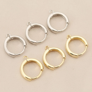Ganci per Orecchini Tondi in Rame Placcato Oro 18K Componenti per Creazione Gioielli Fai da Te Accessori per Orecchini di Künstliche Perle