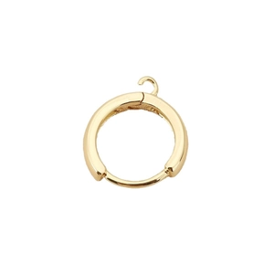 Orecchini a cerchio tondi a cerniera placcati oro 18k con anello di sospensione per gioielli DIY