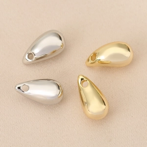 Gepolijste dikke druppelhangers in goud en zilver voor DIY sieraden maken