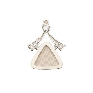 Colgante vintage geométrico con circón y alas de ángel bañado en oro de 18K para joyas