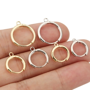 Französische Kupfer Runde Creolen Ohrring-Zubehör Mit Offener Schleife Für DIY Schmuckherstellung Lever Back Ohrhaken Damen Schmuck