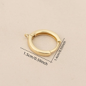 Conector de pendiente retro dorado de 1,5 cm para creación de joyas y accesorios DIY