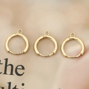 Detail von 18k vergoldeten runden Ohrhaken für DIY Schmuckherstellung Zubehör