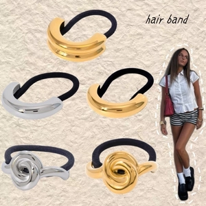 Chouchous en Métal en Acier Inoxydable Imperméables Hypoallergéniques Or Argent Géométriques Cœur Étoile de Mer Accessoires de Cheveux pour Femmes