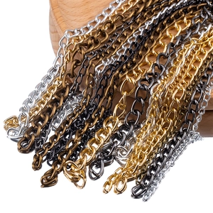 Bunte Aluminium-Gliederketten in Gold, Silber und Bronze für DIY-Schmuckherstellung