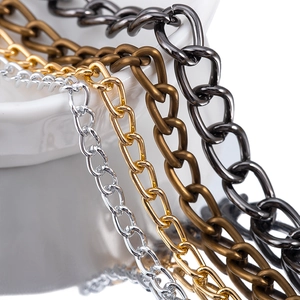 Aluminium DIY Gliederkette Schmuckzubehör Für Halskette Armband Herstellung Handwerk Zubehör O-Form Flachkette Großhandel