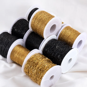 DIY stainless steel jewelry chains on spools in gold and black finishes