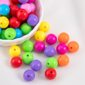 Bunte 12mm Acrylperlen in Bonbonfarben aus weißer Schale für DIY Schmuckherstellung