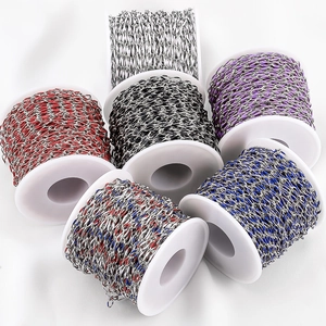 Catene colorate in acciaio inox 9,5x3,5mm per collane fai-da-te su rocchetti