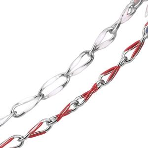 Catena a labbra in acciaio inossidabile 304 con smalto colorato per gioielli fai-da-te