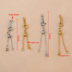 Verstellbare Verlängerungsketten aus Edelstahl für DIY-Schmuck in Gold und Silber