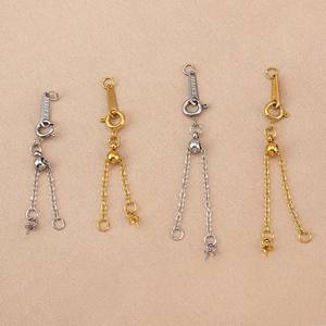 Details von verstellbaren Schiebeketten aus Edelstahl in Gold und Silber für DIY-Schmuck