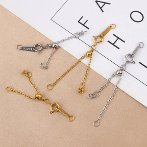 Verstellbare Verlängerungskette Aus Edelstahl Gleitperle DIY Schmuckverbinder Gold Silber Galvanisiert Tail Chain Für Halskette Armband Herstellung