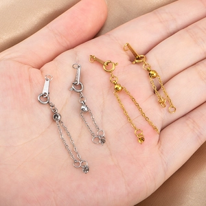 Verstellbare Verlängerungsketten aus Edelstahl in Gold und Silber mit Karabinerverschlüssen