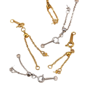 Verstellbare Edelstahl-Verlängerungsketten mit Federringverschluss in Gold und Silber