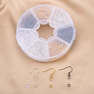 Collection de Fabrication de Boucles d'Oreilles Artisanales Avec Crochets Anneaux de Jonction et Poussettes en Silicone