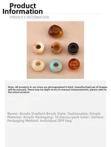 Makroaufnahme bunter Acrylperlen mit Tie-Dye-Muster für DIY-Schmuckherstellung