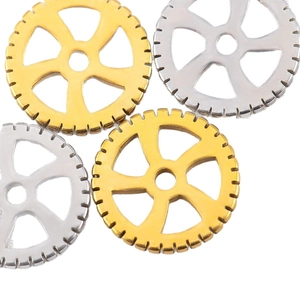 DIY Punk Mechanical Gears in Gold and Silver Stainless Steel for Jewelry Making