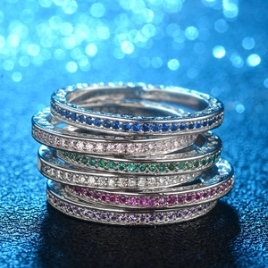 Anello a Cuore in Rame e Strass Smaltato da Donna Gioielli di Lusso Leggeri Elegante Anello da Dito Regalo