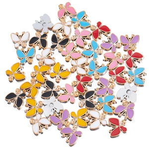 Colorful butterfly alloy pendants for DIY jewelry making with vivid enamel finish