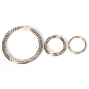 Three rolls of polished silver memory wire in various sizes for DIY jewelry making