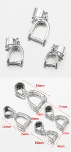 Detailed size comparison of S925 sterling silver pinch bails for pendants