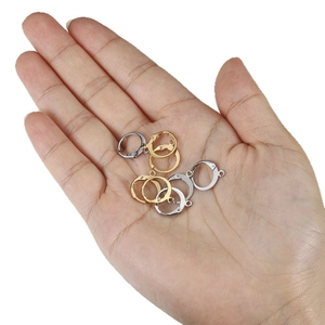 Gold and silver stainless steel French lever back ear hooks for DIY jewelry making