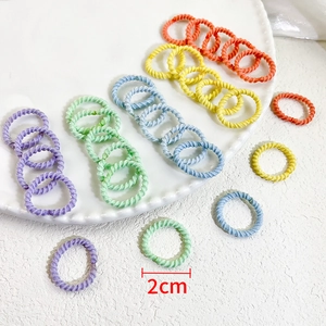 Lot d'élastiques spirales de 2cm haute élasticité pour bébés aux couleurs macaron