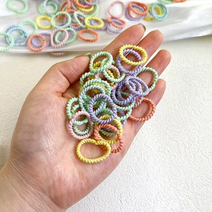 Élastiques à cheveux spirale pastel pour coiffures d'enfants et bébés, couleurs assorties