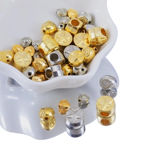 Vintage CCB Electroplated Spacer Beads For Jewelry Making DIY Bracelet Necklace Large Hole Heart Star Crown Beads Accessories