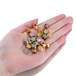 Star shaped metal spacer beads in gold and silver finish for DIY jewelry making
