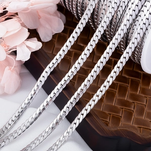 Macro view of polished silver curb chain links for DIY jewelry making and accessories