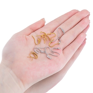 Ganci per orecchini in acciaio inossidabile oro e argento con strass per gioielli fai-da-te