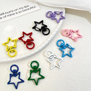DIY Colorful Alloy Star Shaped Lobster Claw Clasp Swivel Keychain Hook Buckle For Bag Pendant Accessories Jewelry Making Findings