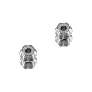Polished stainless steel flower petal spacer beads with mirror finish for DIY jewelry