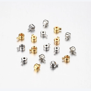 Perline di Posizionamento Cilindriche Rotonde in Rame Accessori per Gioielli Fai-da-te Fibbia a Scatto per Bracciali Collane