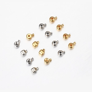 Chiusure a scorrimento in oro e argento lucido per bracciali fai-da-te e clip