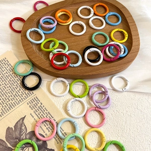 Detailansicht der 24mm bunten Legierung-Federringe für Schlüsselanhänger und DIY-Zubehör