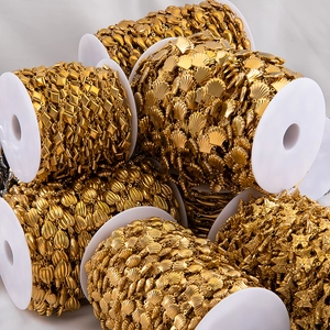 Golden stainless steel butterfly and heart shape jewelry chain spools for DIY necklaces