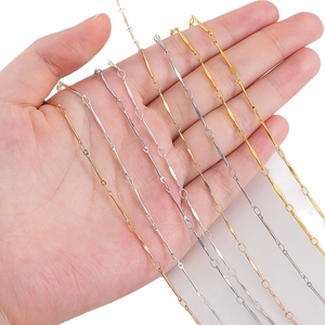 Flat stick copper chain link in gold, silver and rose gold for DIY jewelry making