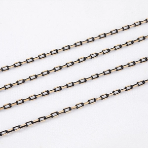 Detail von Rotguss und Gold 1,5 mm Bambus-Kettengliedern für DIY Schmuckherstellung