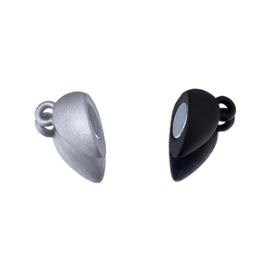 Fermoirs magnétiques cœur en argent mat et noir pour création de bijoux DIY
