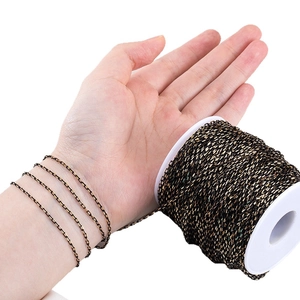 Gunschwarz und Bronze 1,5mm Gliederkette für DIY Halsketten und Armbänder Schmuckherstellung